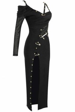 Yazlin Midi Dress - Y2K Summer Grunge Outfit, 90S Fashion, Retro Style, Y2K Party & Club Look