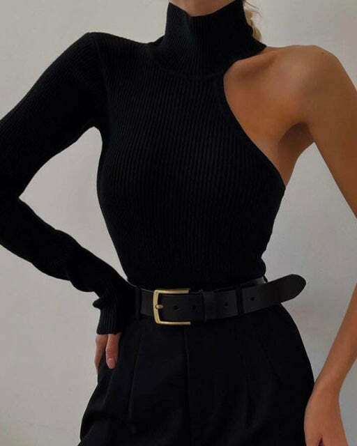 Zanthia Knitted Bodysuit - Y2K Summer, 90S Grunge, Retro Style, Y2K Party & Club