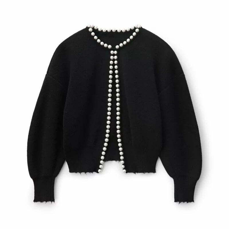 Zia Pearl Cardigan - Y2K Summer Grunge, 90S Retro, Pastel Goth, Y2K Party &