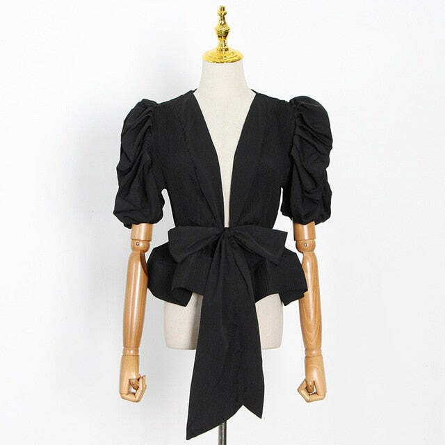 Zosia Ruffle Blouse - Y2K Summer Grunge Top, 90S Fashion, Retro Y2K Party Outfit, Past