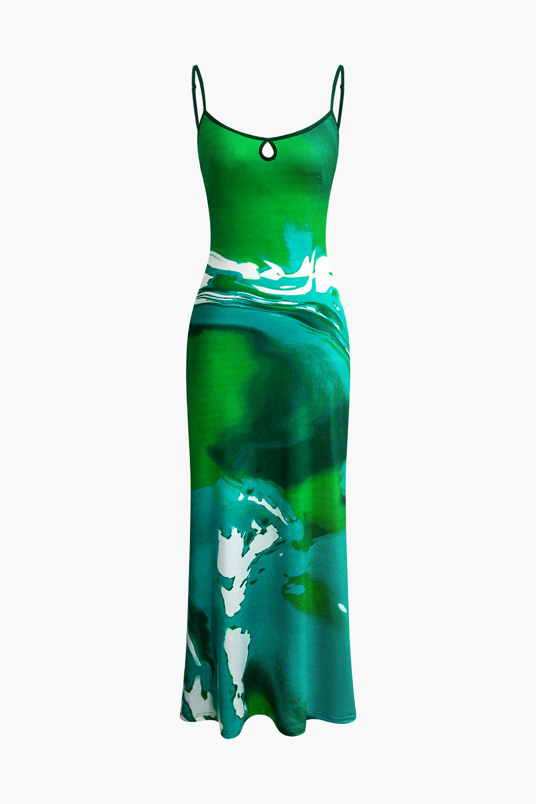 Abstract Print Backless Maxi Dress - Y2K Aesthetic Fashion for Effortless Style