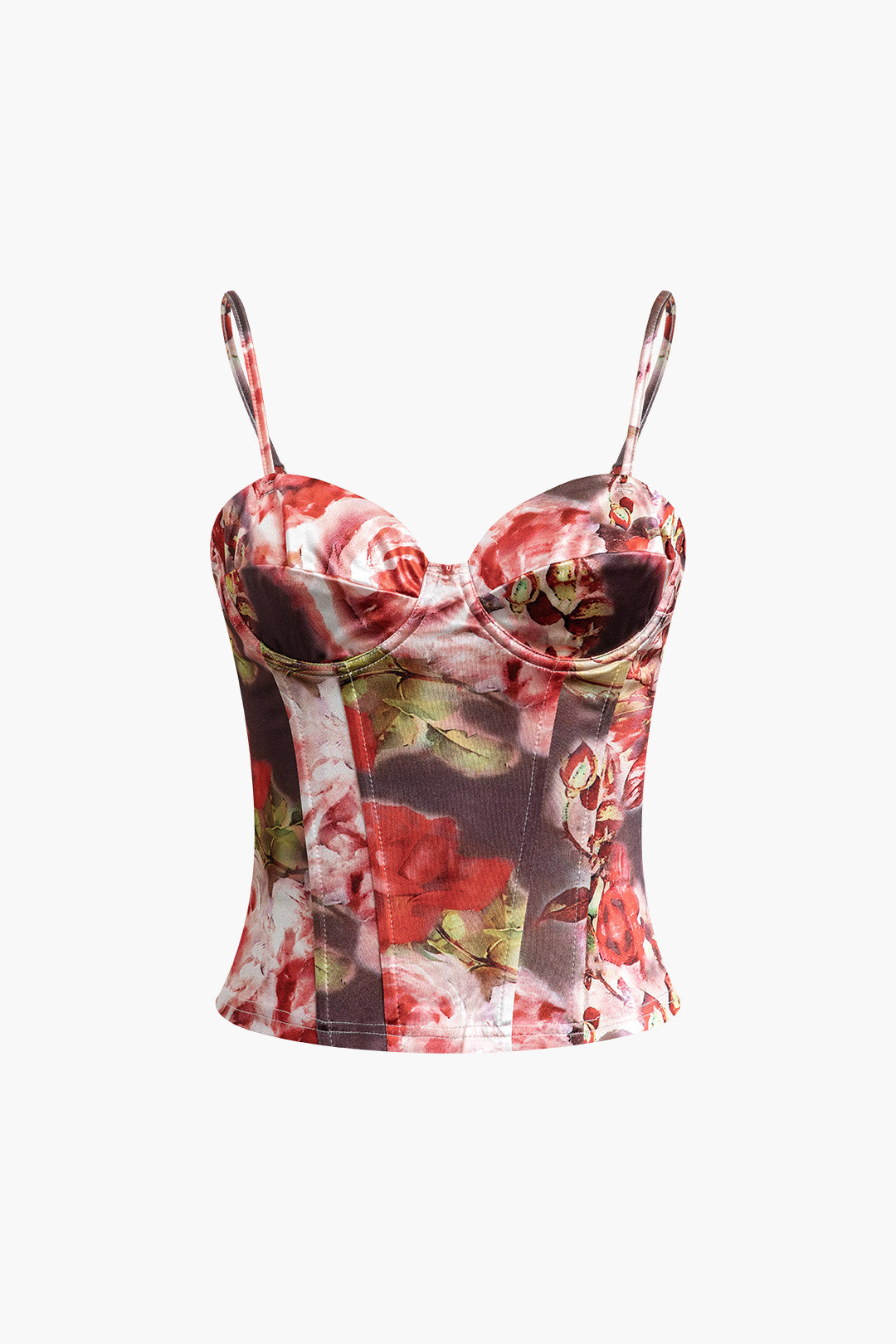 Abstract Print Bustier Cami Top - Y2K Aesthetic Cute Crop Top for Trendy Outfits