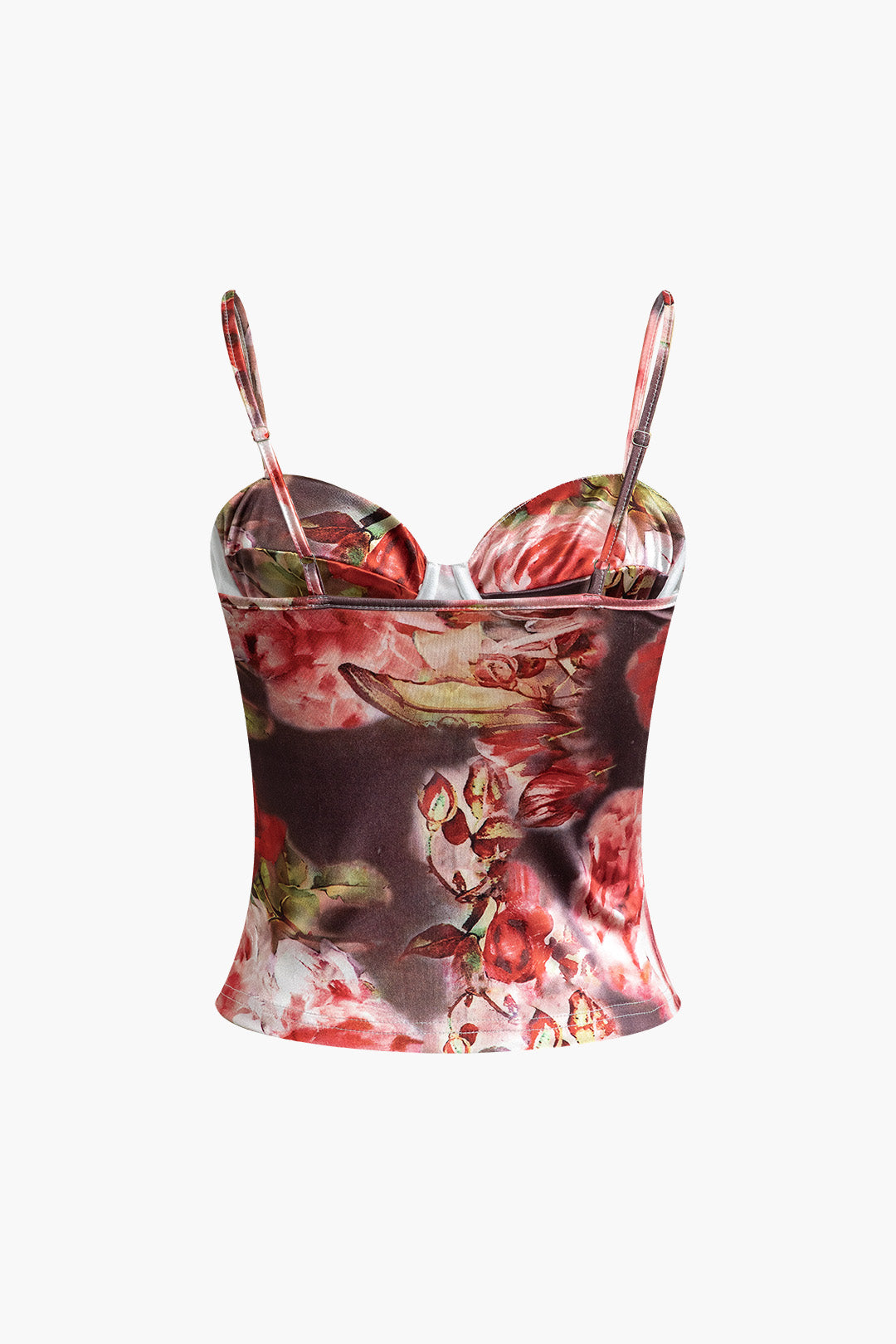 Abstract Print Bustier Cami Top - Y2K Aesthetic Cute Crop Top for Trendy Outfits