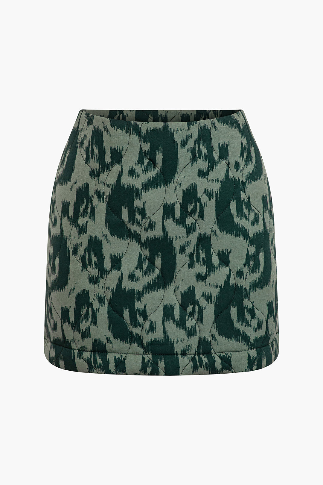 Abstract Print Quilted Cargo Skirt for Y2K Aesthetic and Coquette Style Outfits