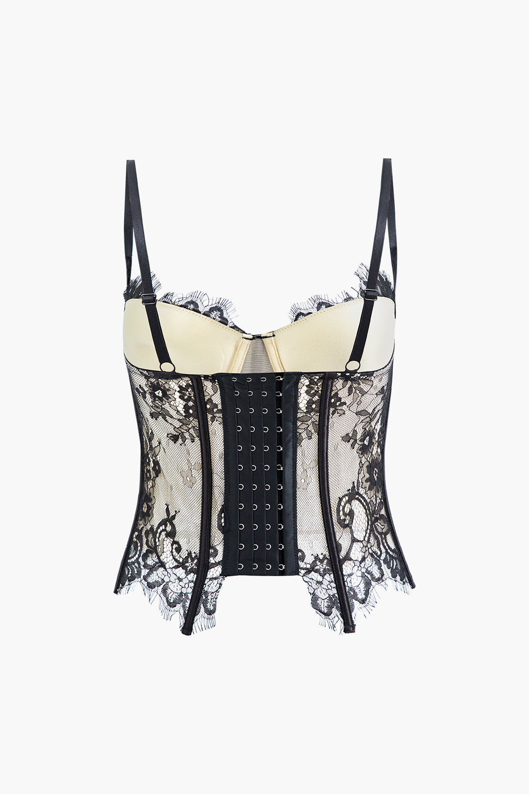 Adjustable Strap Lace Cami Top with Hood - Y2K Fashion Meets Coquette Aesthetic