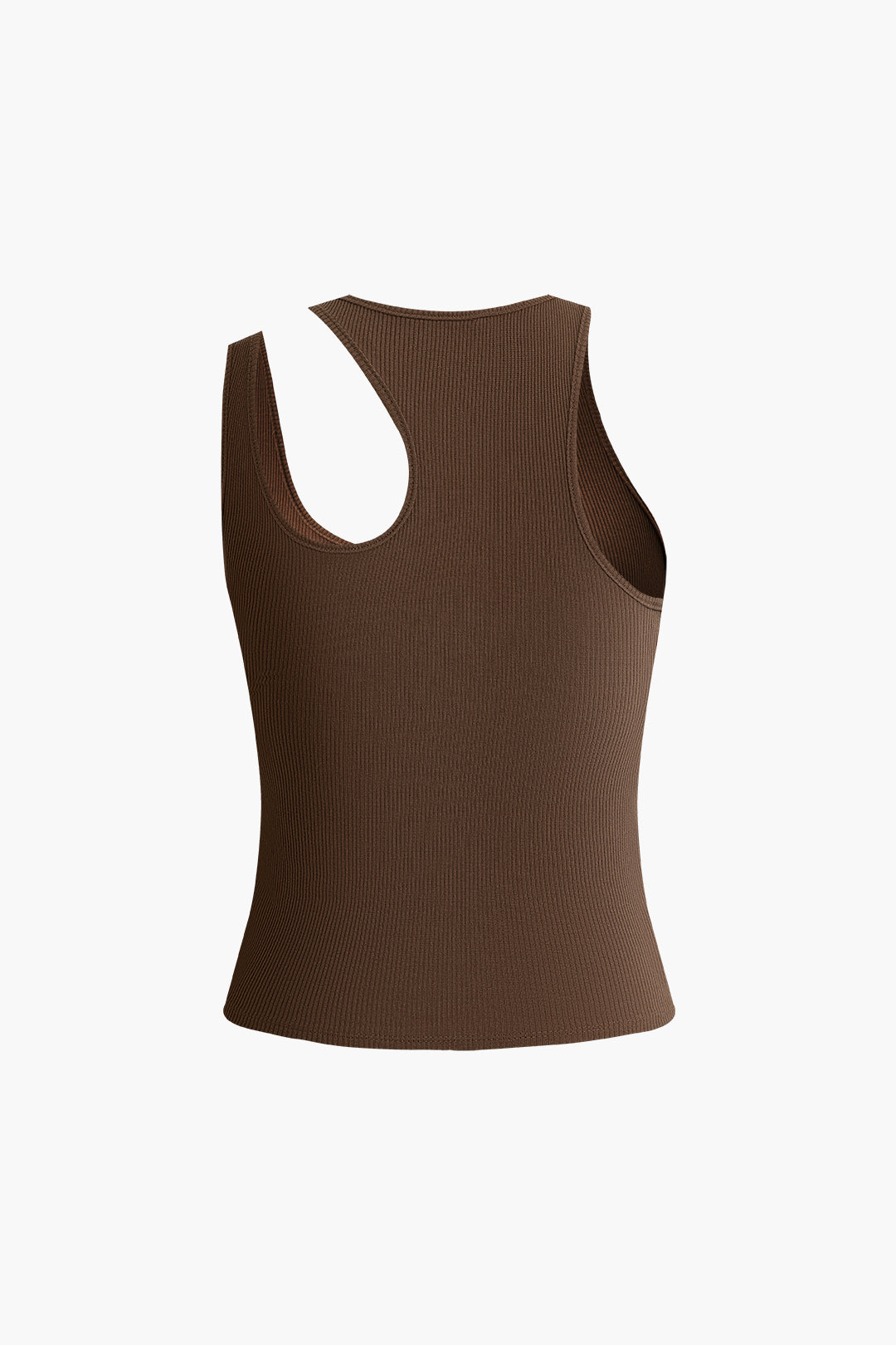 Asymmetric Cut Out Tank Top - Y2K Aesthetic Cute Top for Grunge and Coquette Styles