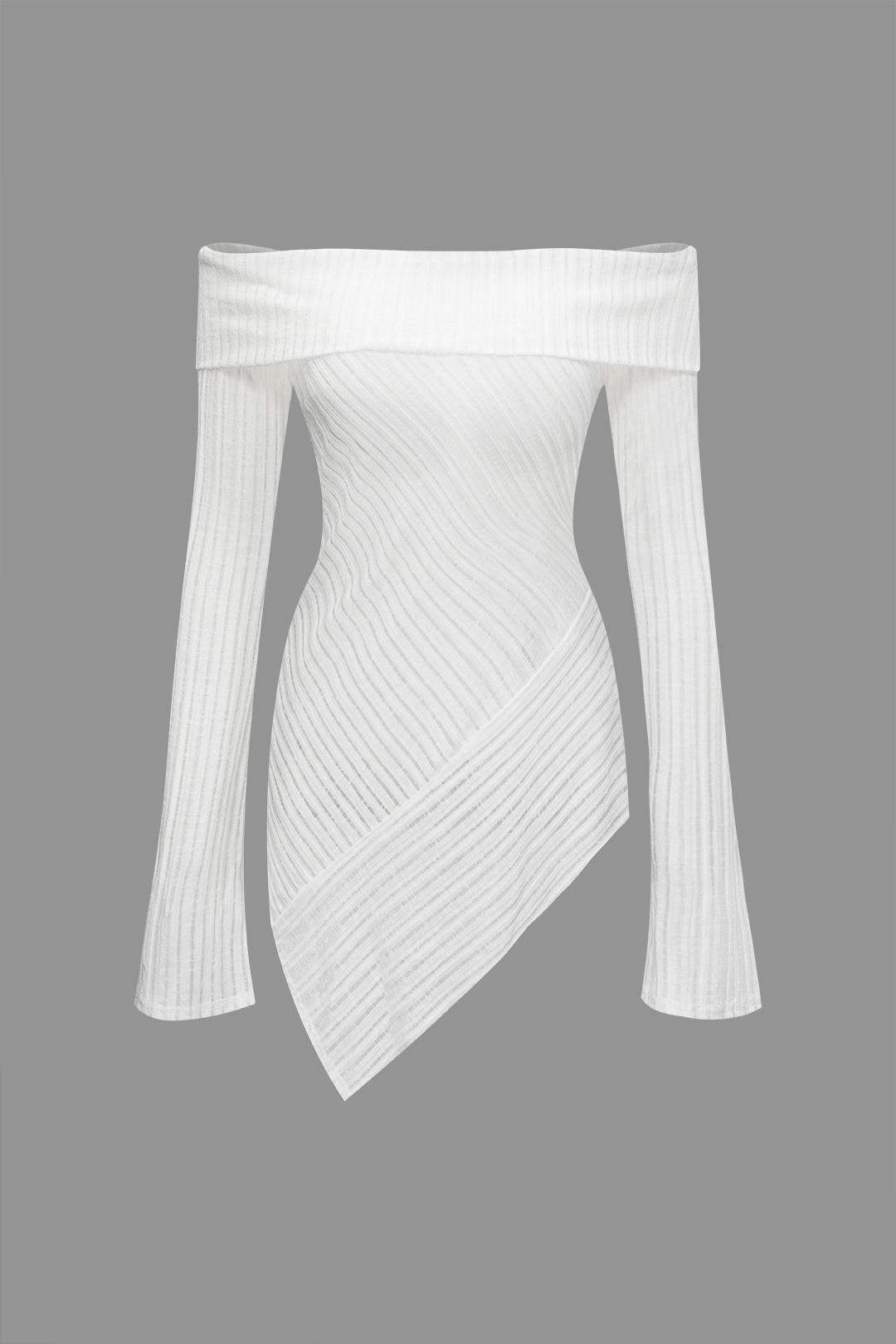 Asymmetric Off-Shoulder Knit Top for Y2K Fashion Lovers and Coquette Aesthetic Enthusiasts