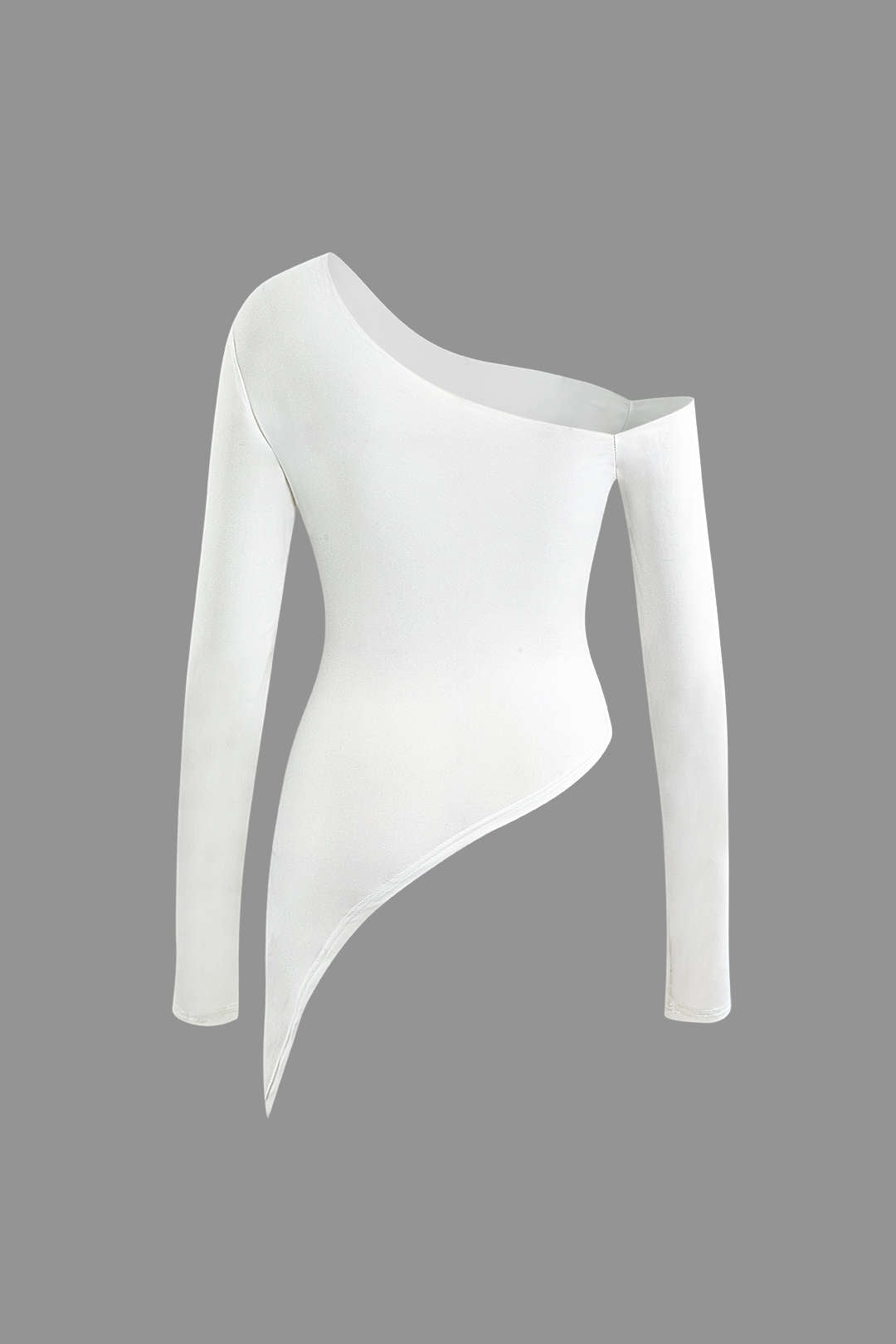 Asymmetric One Shoulder Long Sleeve Top in Y2K Style for Trendy Aesthetic Outfits