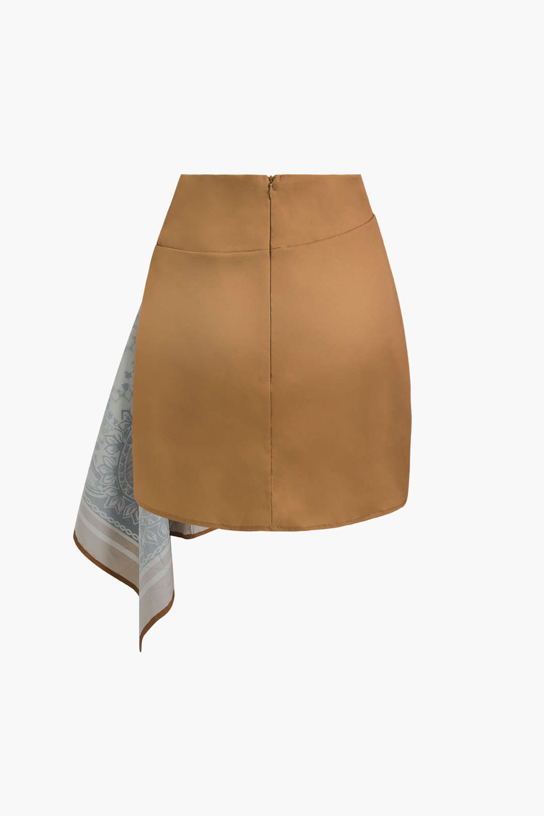 Asymmetric Side Scarf Mini Skirt - Y2K Aesthetic Cargo Skirt for Trendy Outfits