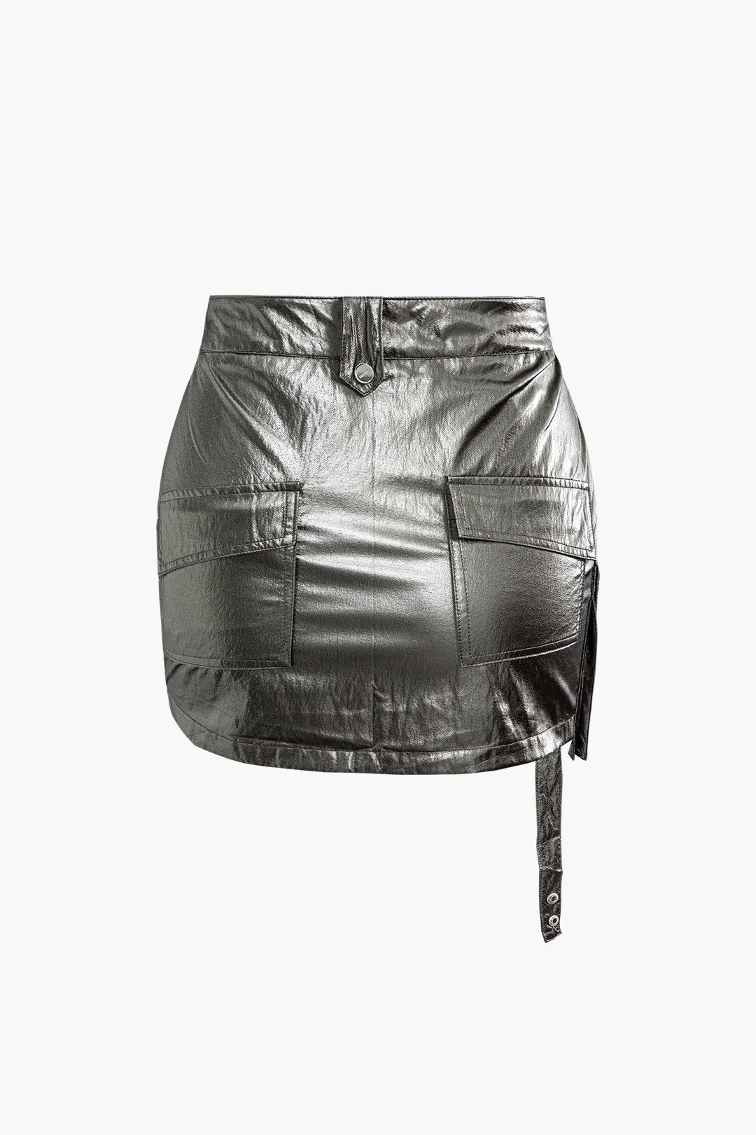 Asymmetric Zipper Multi-Pocket Cargo Skirt for Y2K Fashion and Grunge Aesthetic Outfits