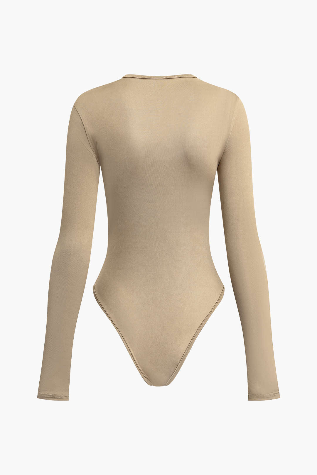 Asymmetrical Cut Out Long Sleeve Bodysuit - Y2K Aesthetic Top for Trendy Outfits