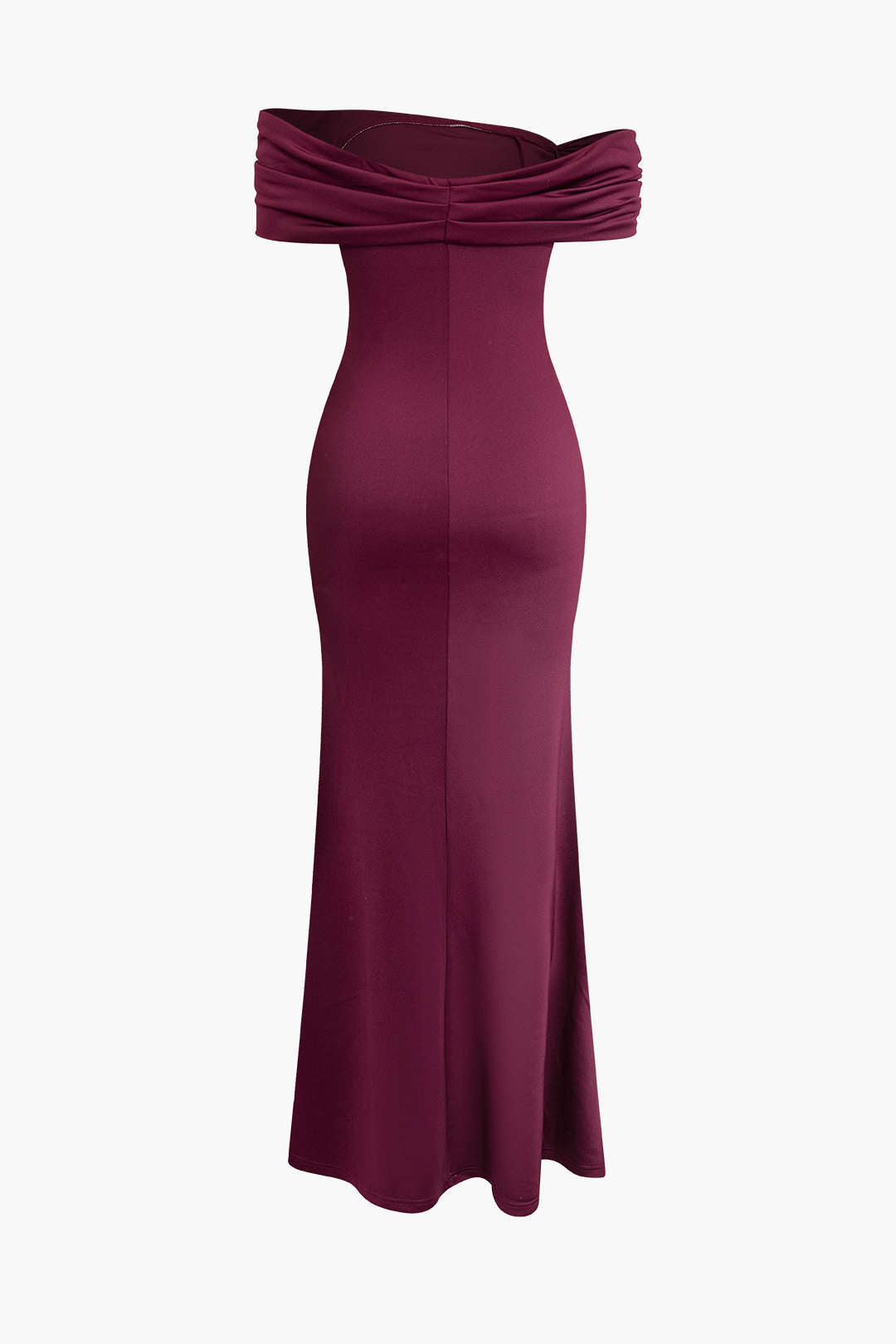 Asymmetrical Off Shoulder Slit Maxi Dress for Y2K Fashion & Coquette Aesthetic Styles