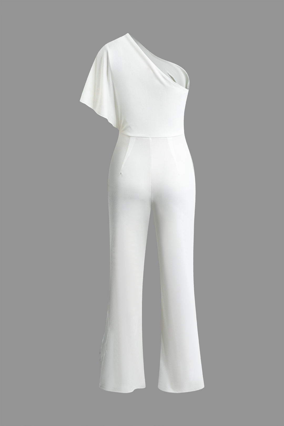 Asymmetrical One Shoulder Wrap Jumpsuit - Y2K Fashion Statement for Trendy Aesthetic Outfits