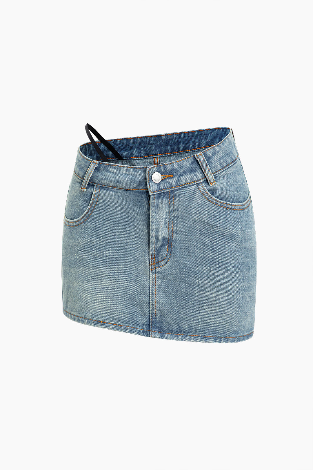 Asymmetrical Y2K Denim Skirt for Trendy Grunge Aesthetic Outfits and Vintage Vibes