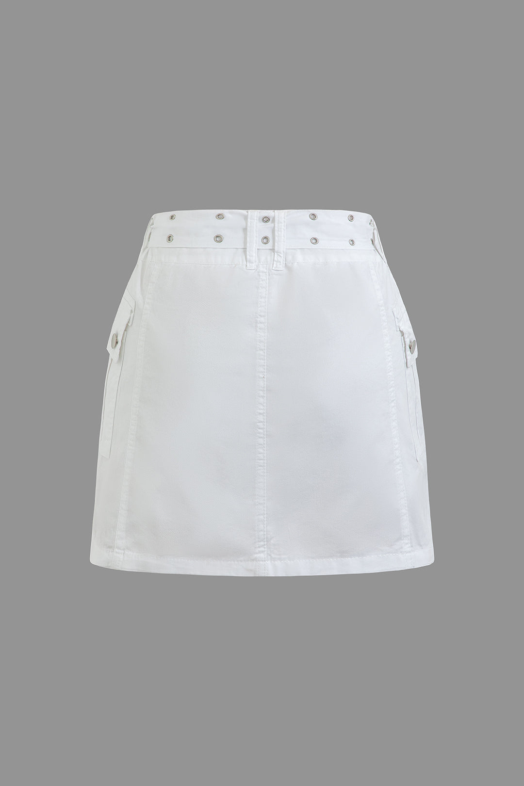 Buckle Flap Cargo Skirt - Y2K Aesthetic Grunge Style for Trendy Outfits