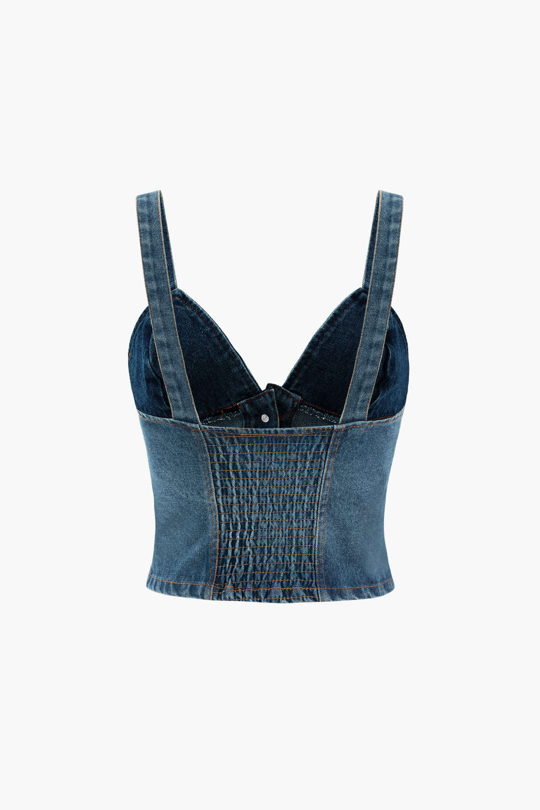 Button Front Denim Cami Top - Y2K Aesthetic Cute Crop Top for Stylish Outfits