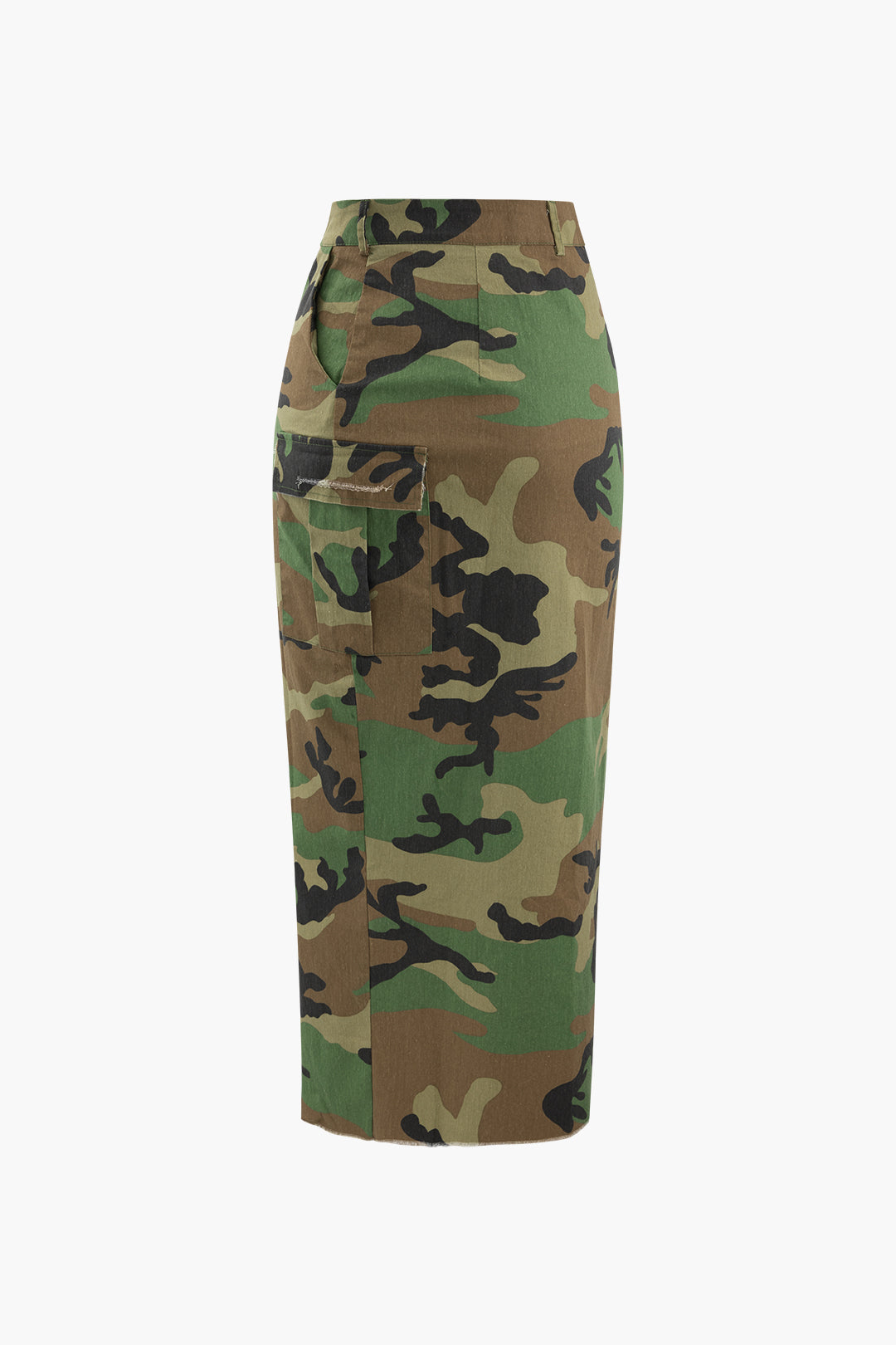 Camo Print Cargo Skirt with Flap Pockets for Y2K and Grunge Aesthetic Outfits