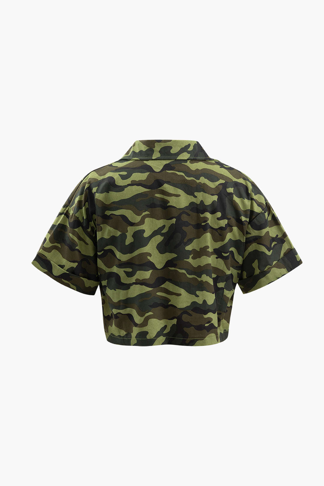 Camo Twist Hem Crop Top - Y2K Aesthetic Cute Top for Grunge and Coquette Outfits