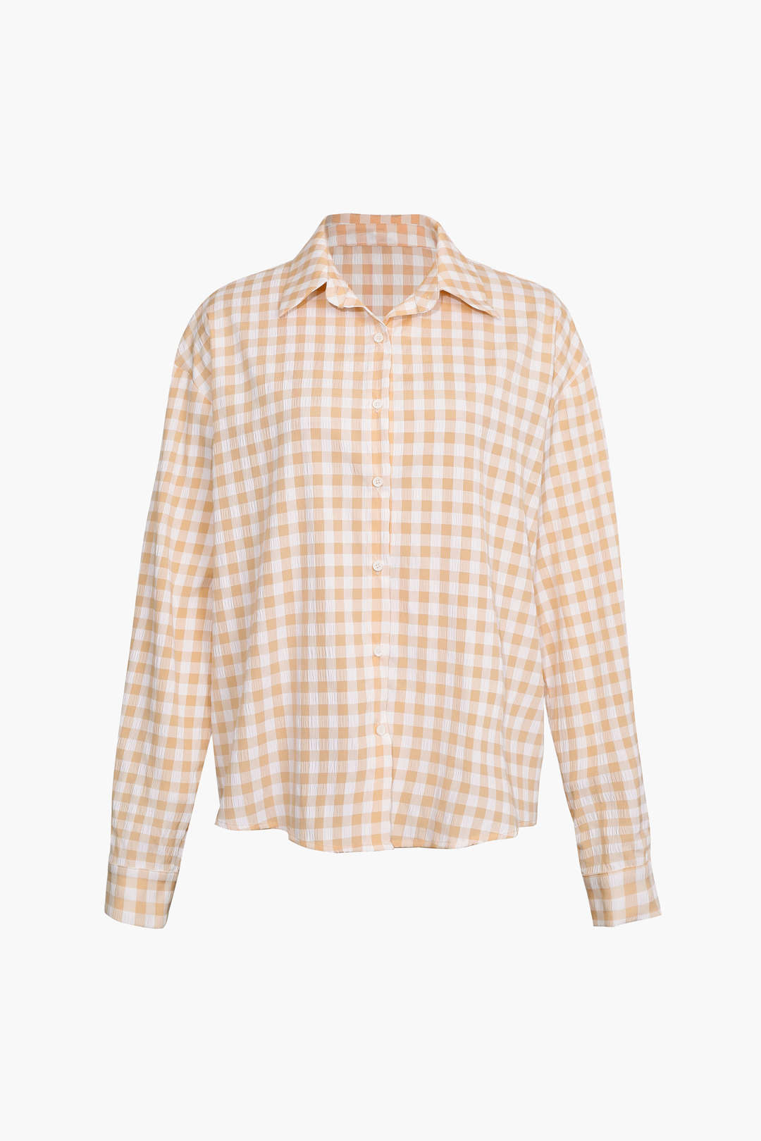 Checked Print Y2K Button Down Shirt - Trendy Grunge Aesthetic Top for Stylish Outfits