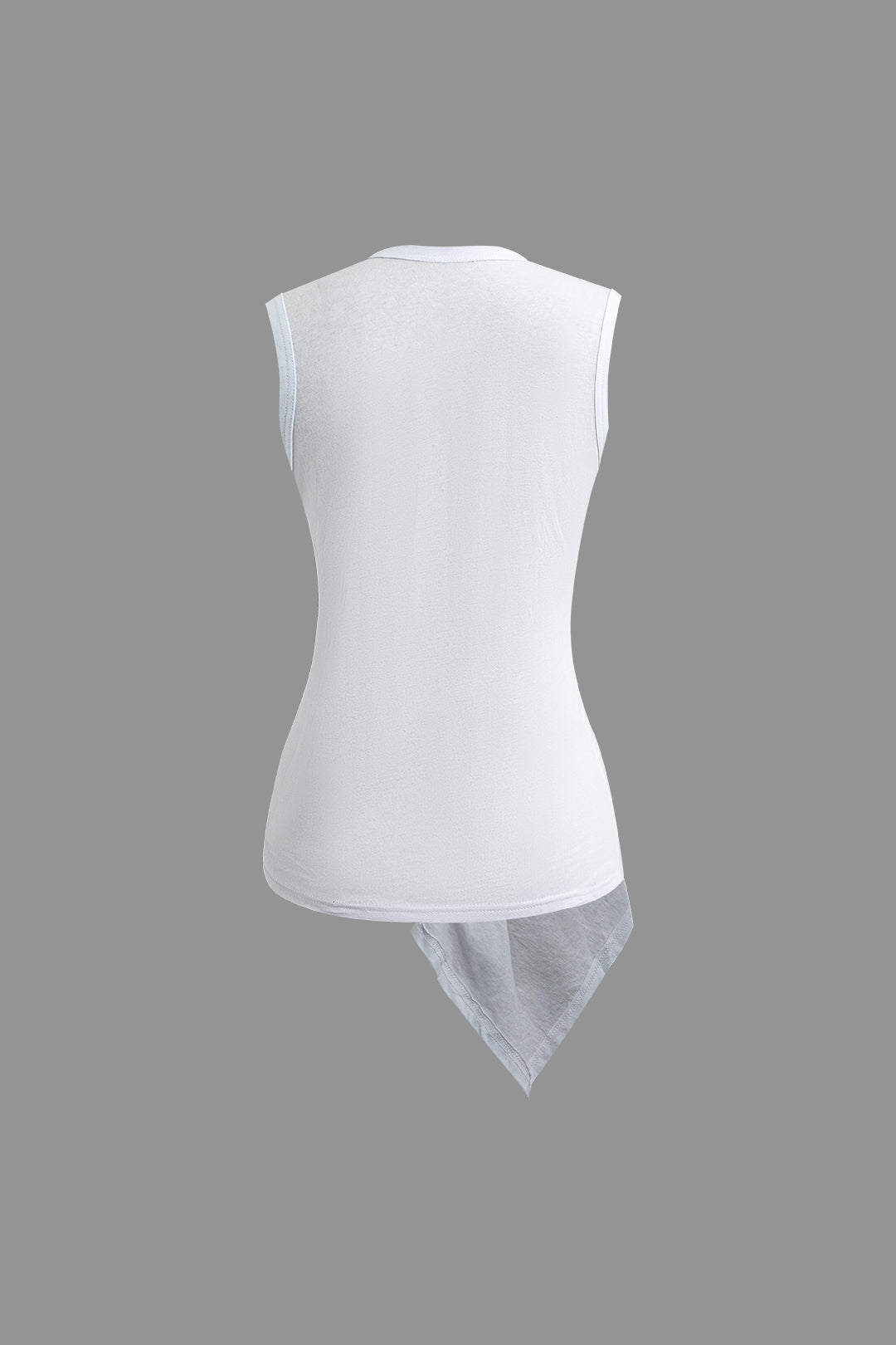 Chic Asymmetrical Hem Ruched Tank Top for Y2K Fashion and Coquette Aesthetic Styles