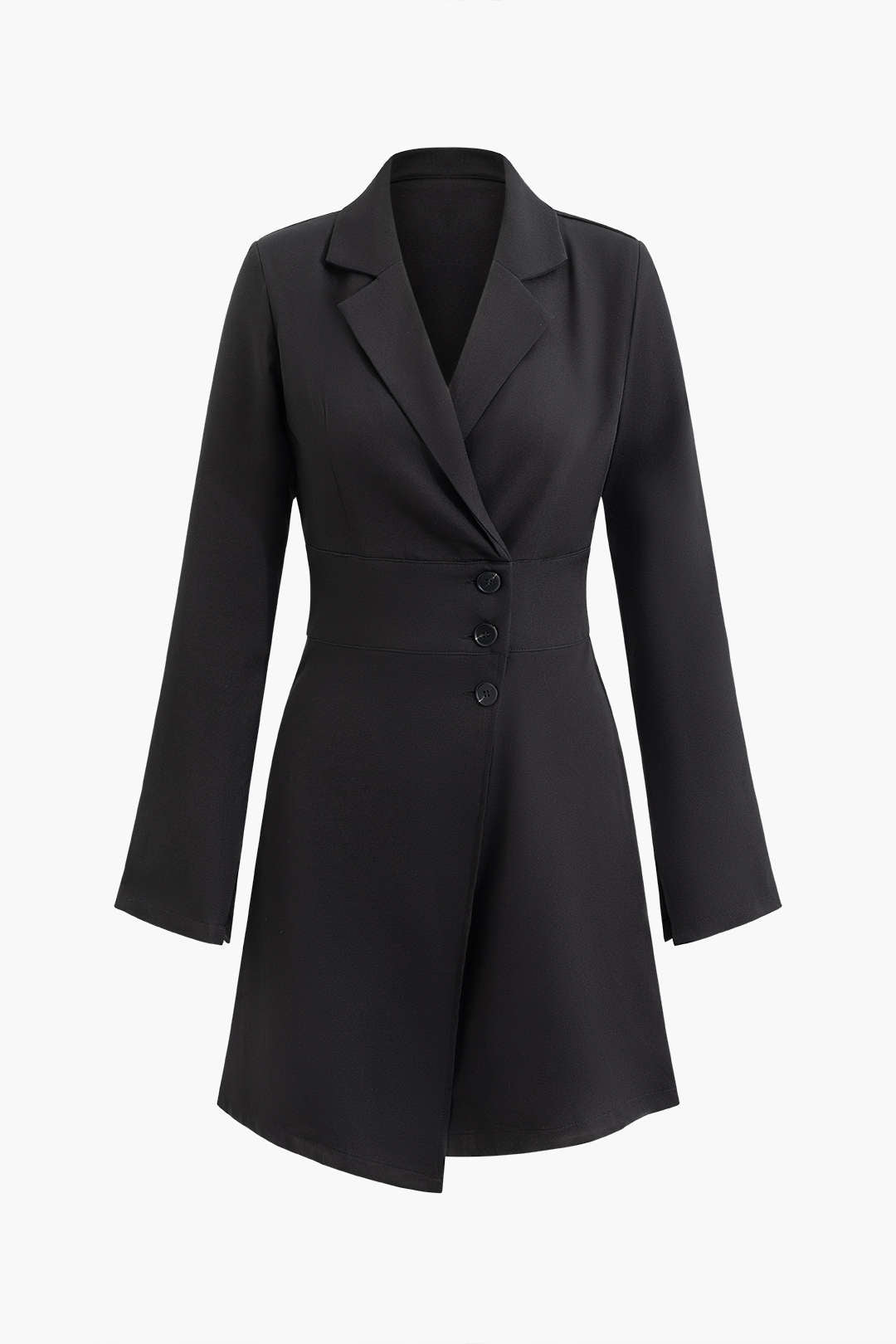 Chic Asymmetrical Notched Lapel Wrap Blazer Dress for Y2K Fashion and Coquette Aesthetic