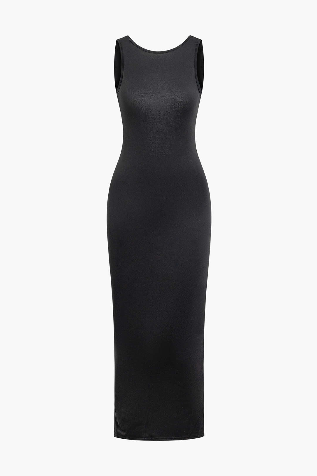 Chic Backless Slit Sleeveless Maxi Dress for Y2K Fashion & Coquette Aesthetic Vibes