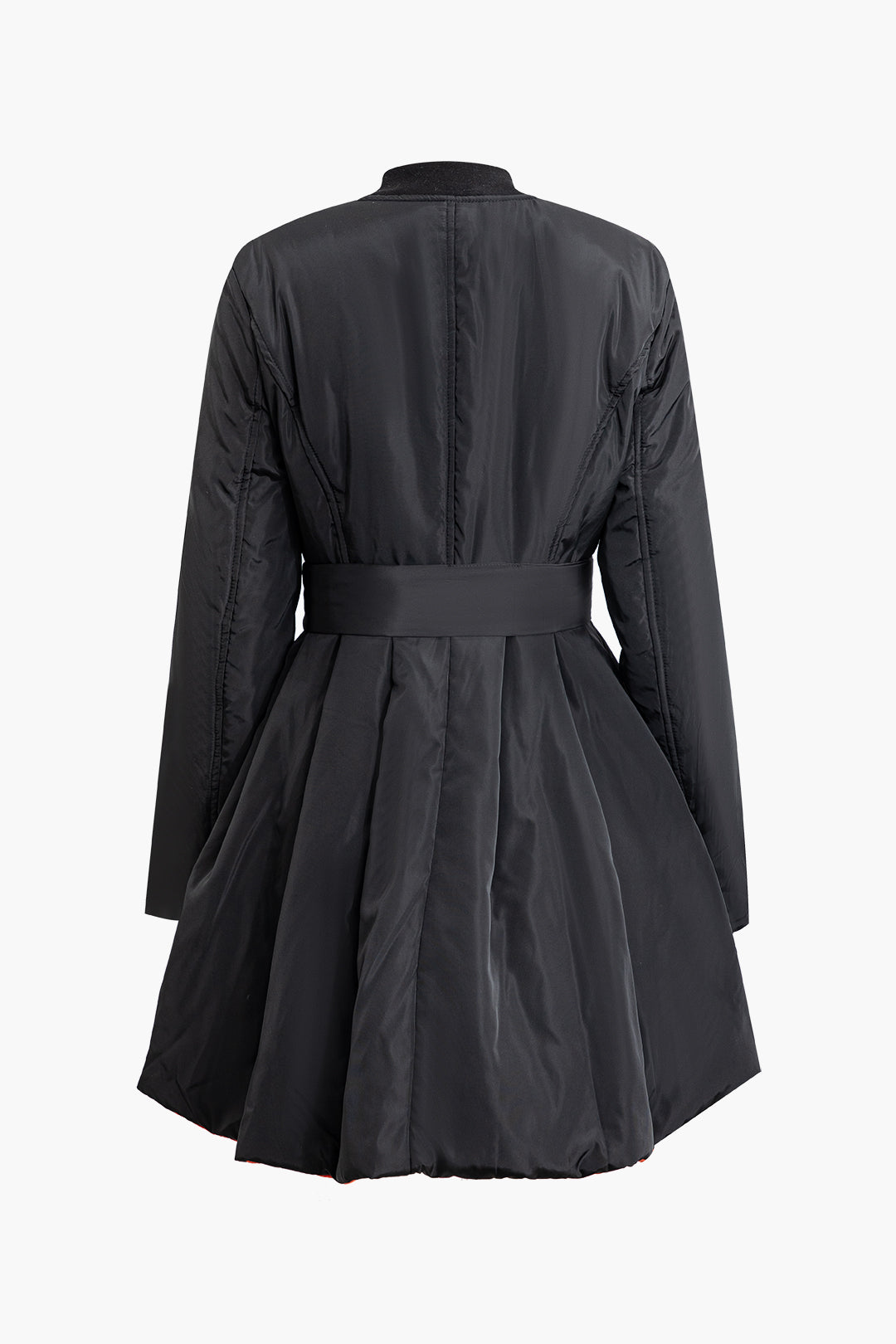 Chic Belted V-Neck Puffer Coat for Y2K Fashion Lovers and Coquette Aesthetic Enthusiasts