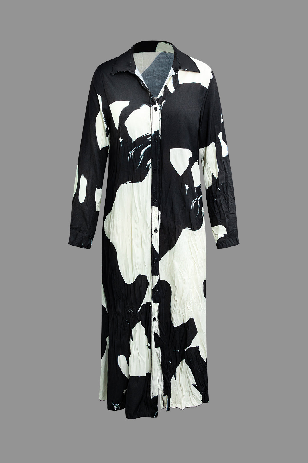 Chic Contrast Button-Up Ruched Maxi Dress for Y2K Fashion Lovers and Coquette Aesthetic