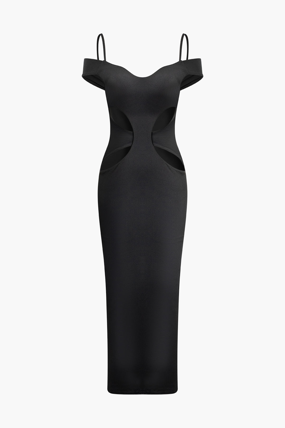 Chic Cut Out Slip Slit Maxi Dress for Y2K Aesthetic and Coquette Style Lovers