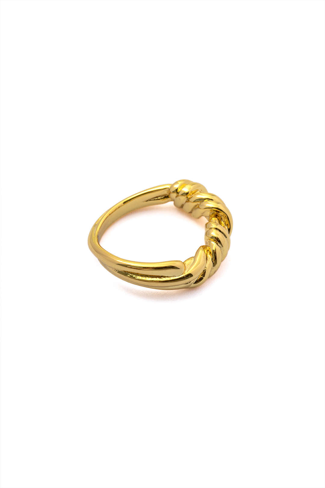 Chic Metal Twisted Ring - Y2K Aesthetic Jewelry for Coquette and Grunge Styles