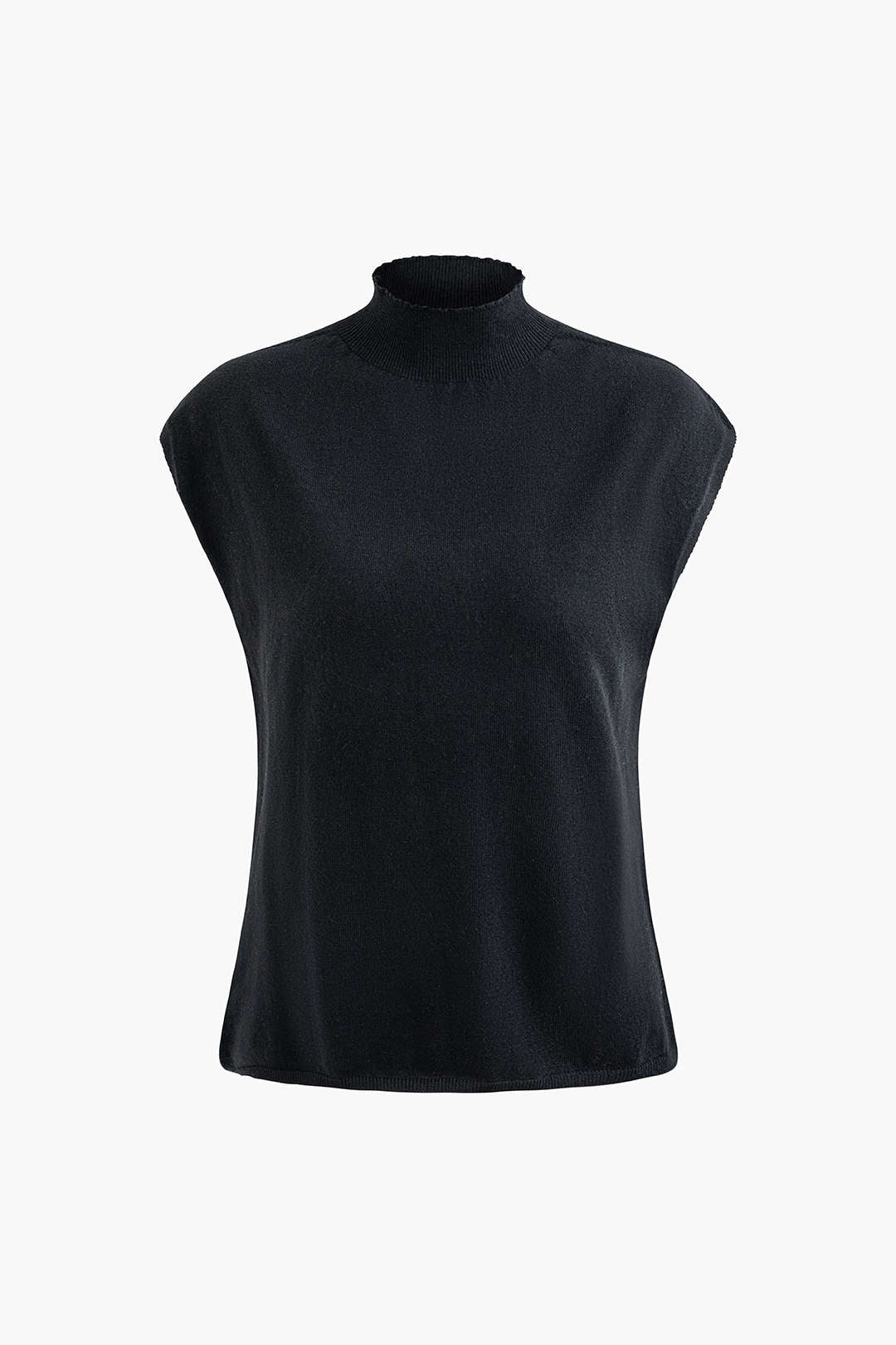 Chic Mock Neck Sleeveless Knit Top for Y2K Fashion and Coquette Aesthetic Outfits