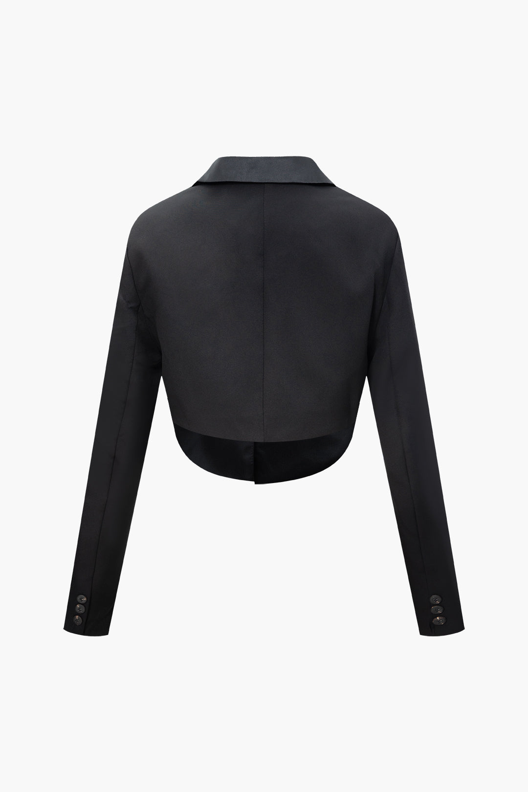 Chic Notched Lapel Crop Blazer for Y2K Fashion and Coquette Aesthetic Outfits