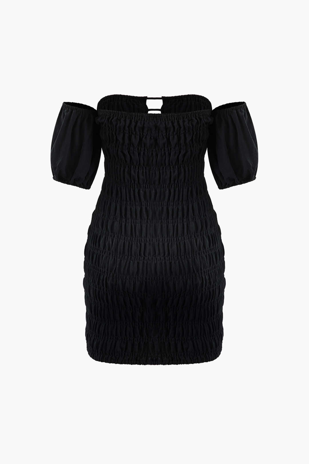 Chic Off-Shoulder Puff Sleeve Mini Dress for Y2K Aesthetic and Coquette Style