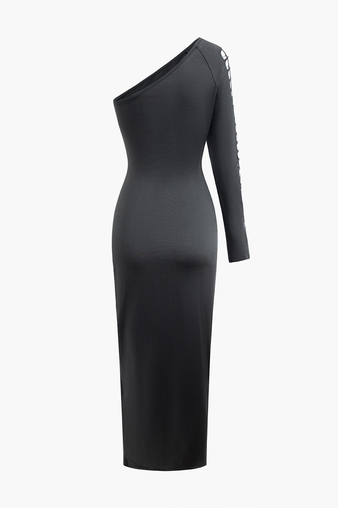 Chic One Shoulder Cut Out Maxi Dress - Y2K Aesthetic for Effortless Style