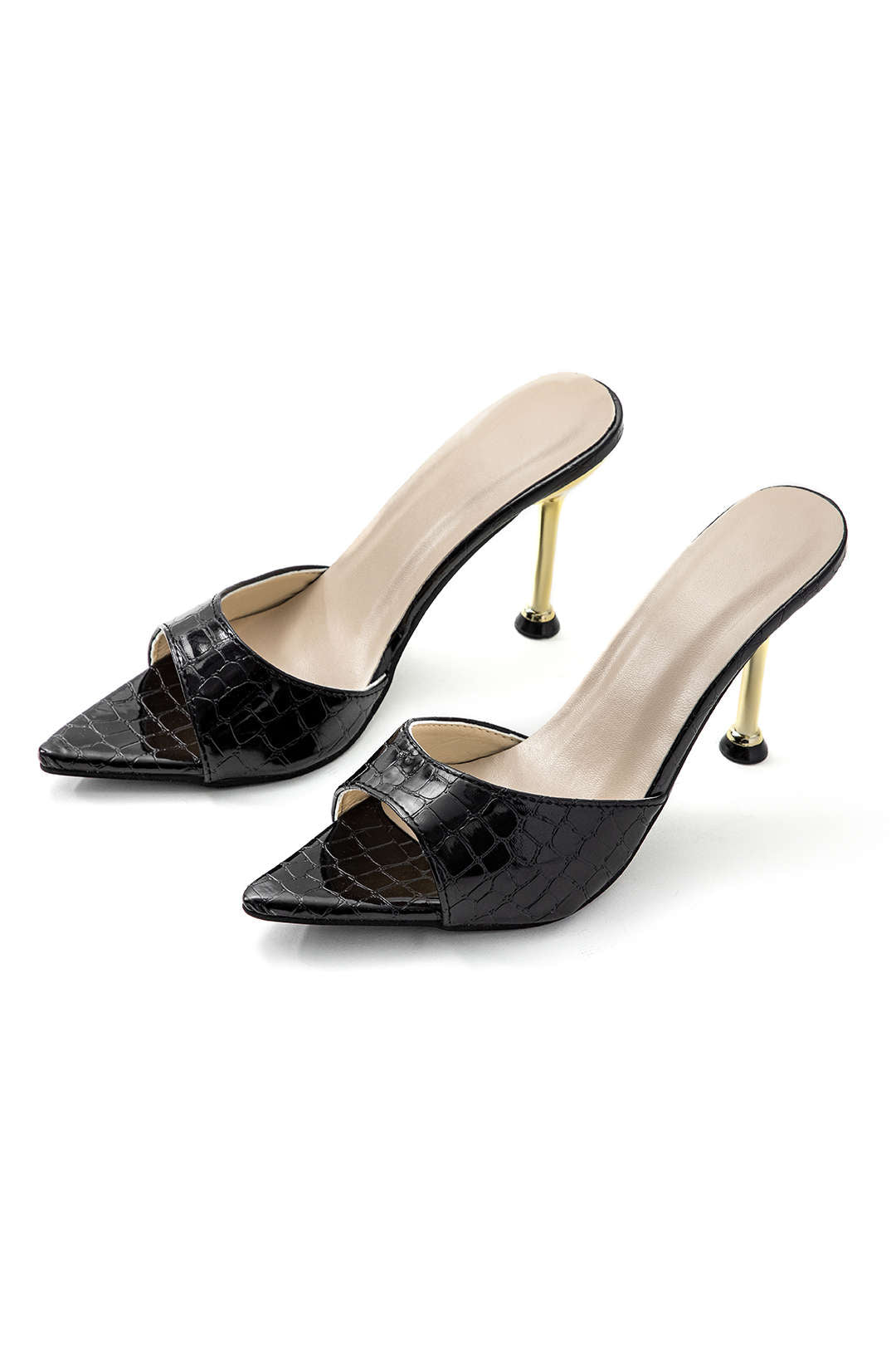Chic Open Pointed Toe Ankle-Strap High-Heeled Sandals for Y2K Fashion Lovers