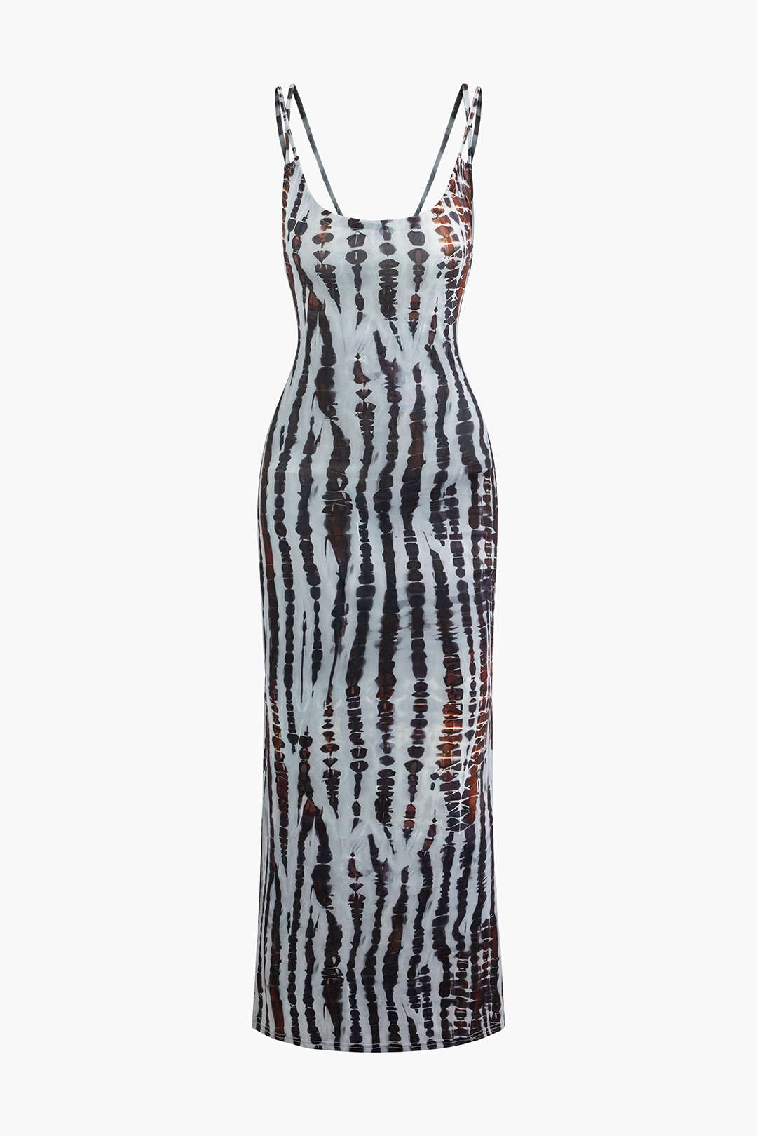 Chic Printed Square Neck Slit Maxi Dress for Y2K Aesthetic and Coquette Style