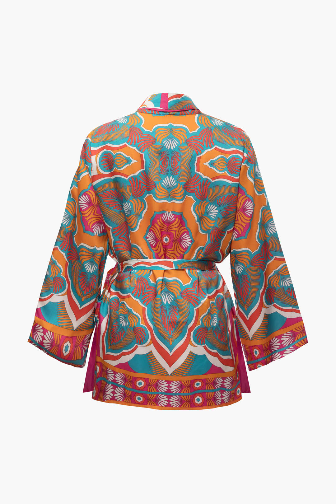 Chic Printed Tie Waist Blouse for Y2K Fashion Lovers - Perfect for Coquette Aesthetic Outfits