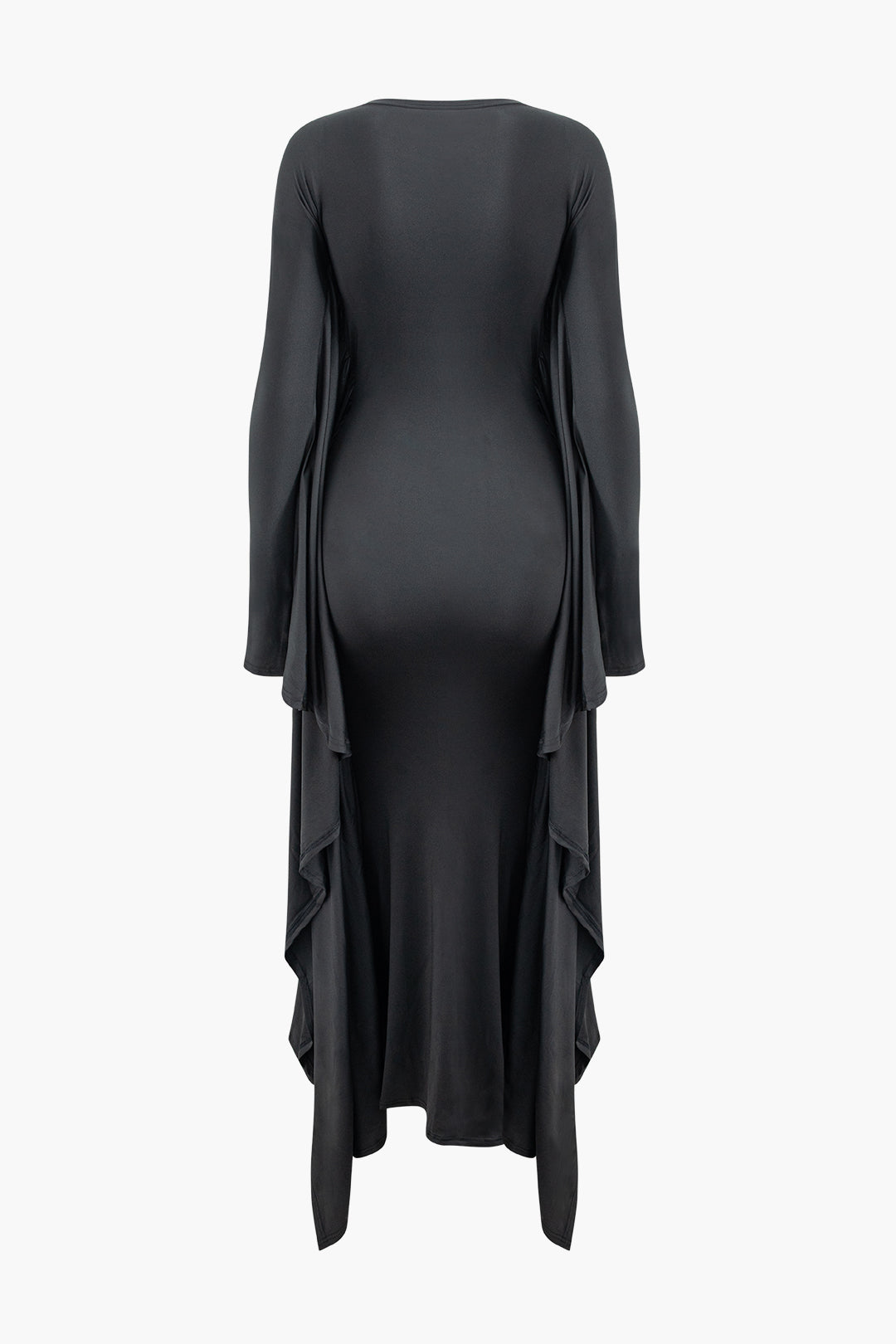 Chic Solid Batwing Sleeve Maxi Dress for Effortless Y2K Style and Coquette Aesthetic