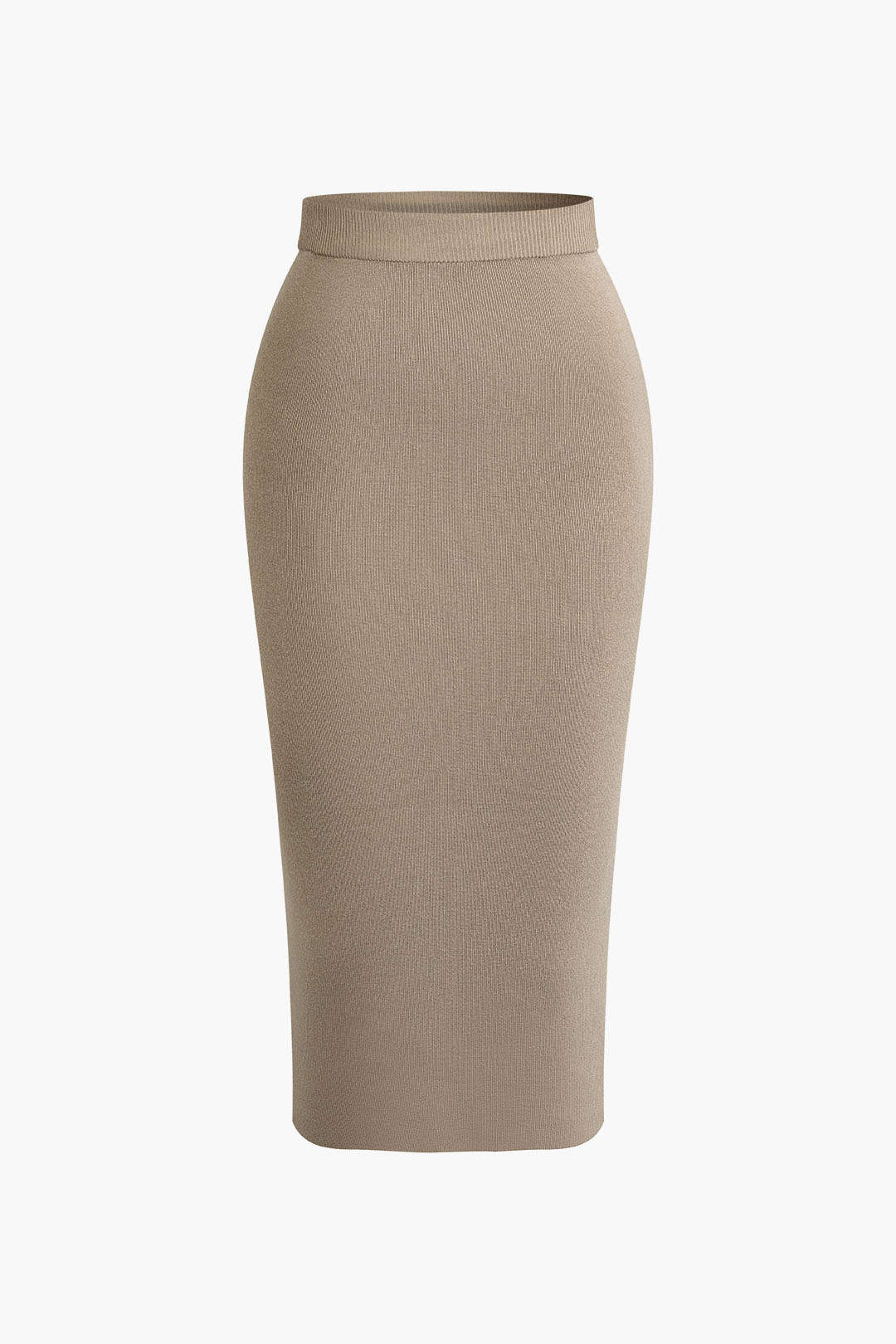 Chic Solid Knit Midi Skirt for Y2K Fashion Lovers - Versatile and Stylish Aesthetic Piece