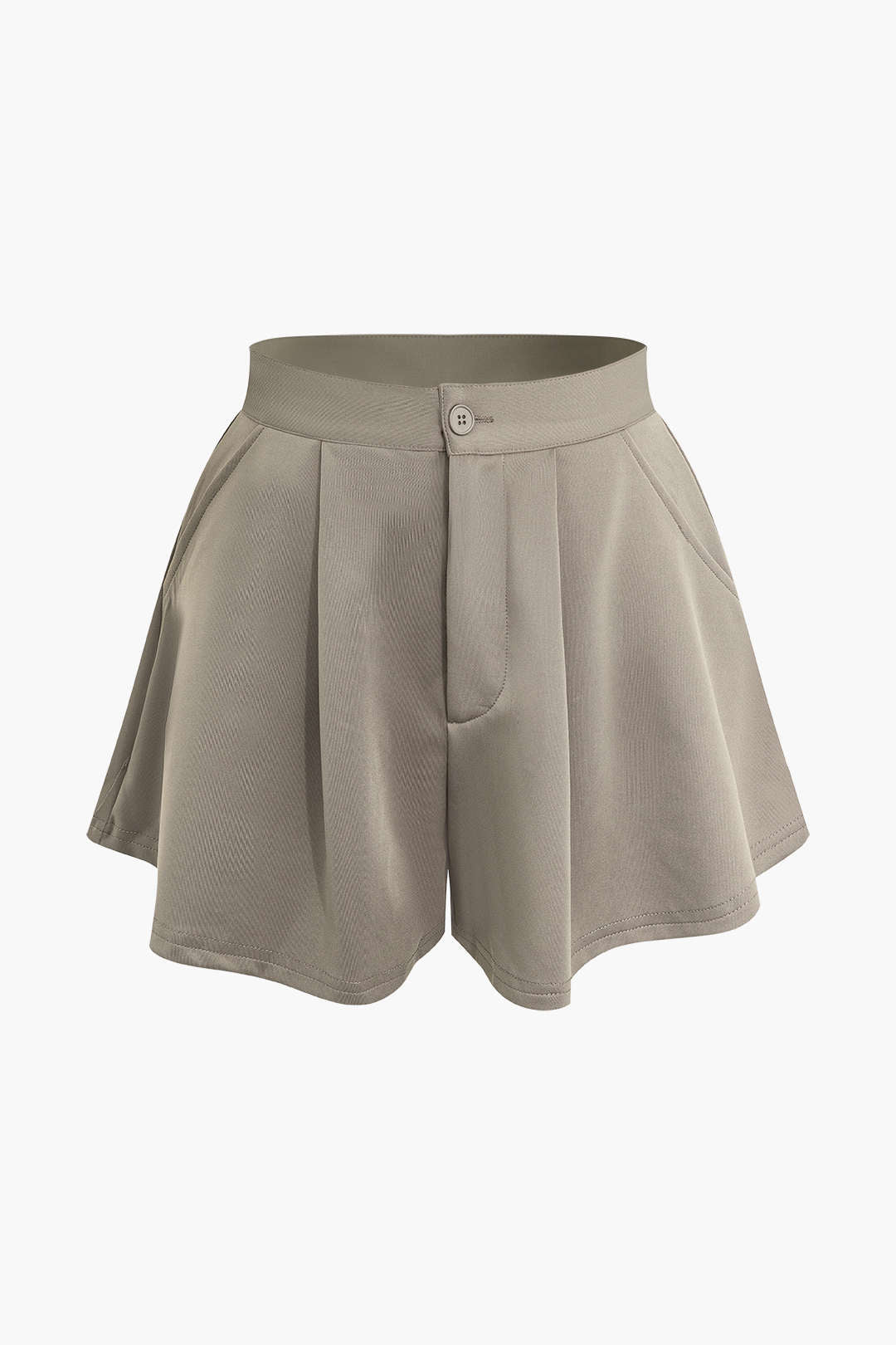 Chic Solid Pleated Shorts for Y2K Aesthetic Outfits and Coquette Style Looks