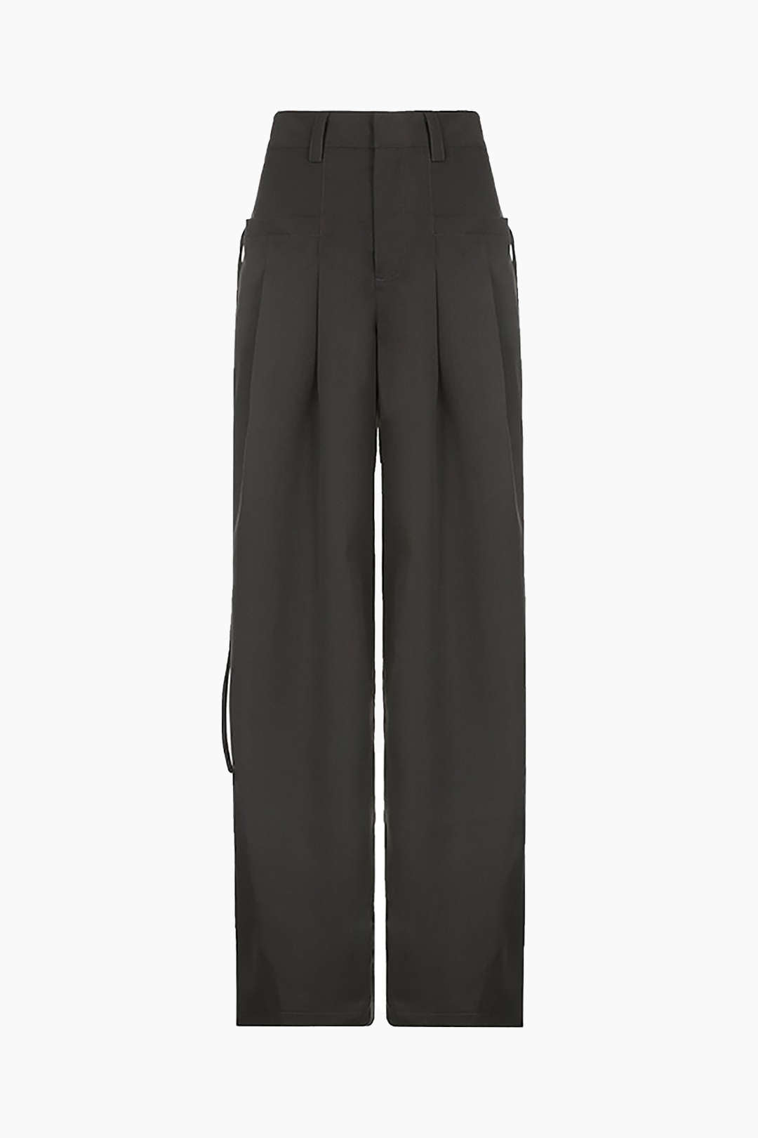 Chic Solid Pleated Wide Leg Pants for Effortless Y2K Style and Aesthetic Outfits