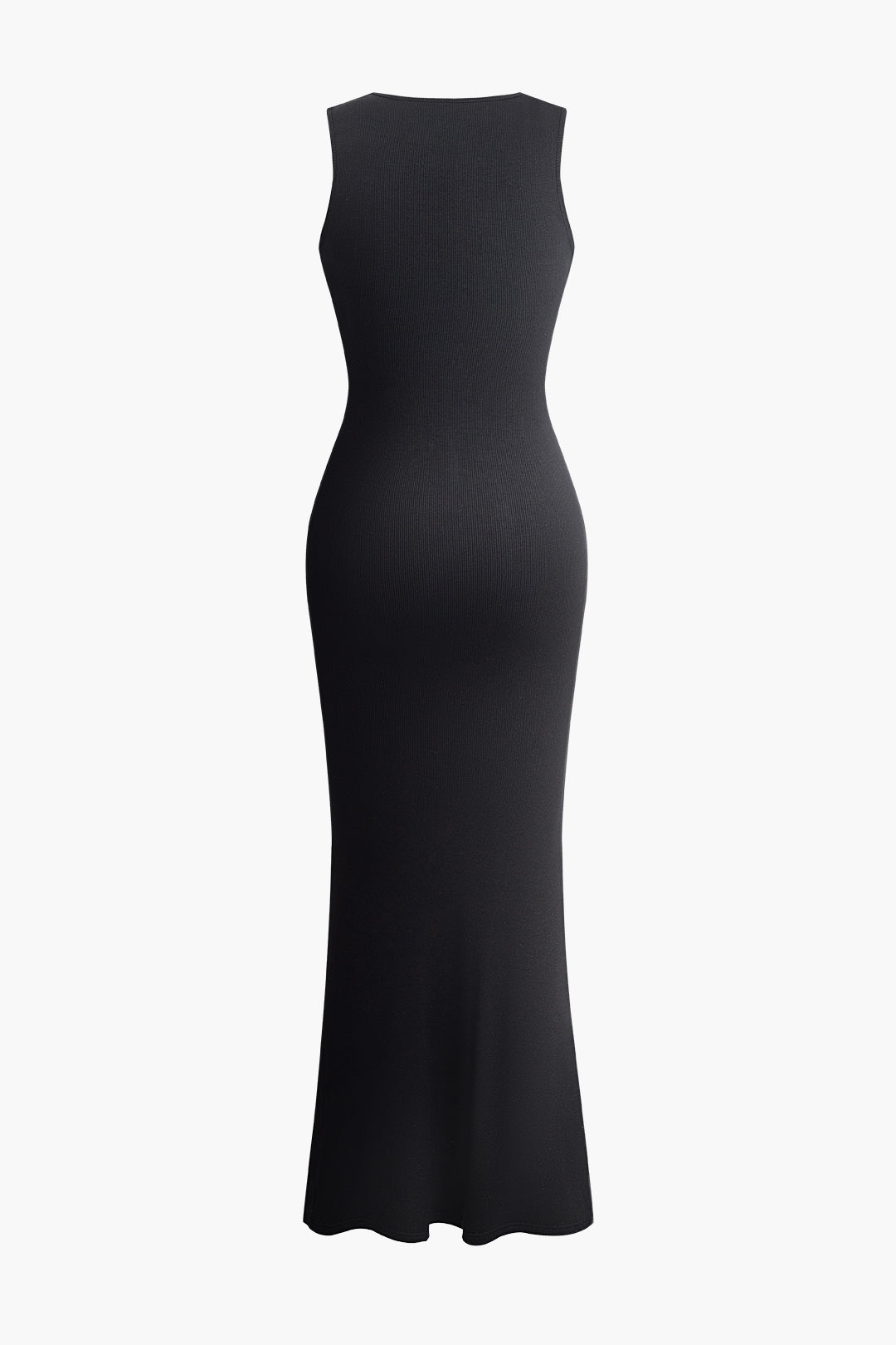 Chic Solid Round Neck Sleeveless Maxi Dress for Effortless Y2K Aesthetic Style