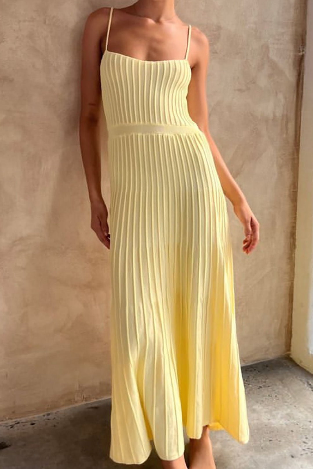 Chic Solid Slip Rib Knit Maxi Dress for Effortless Y2K Style and Coquette Aesthetic