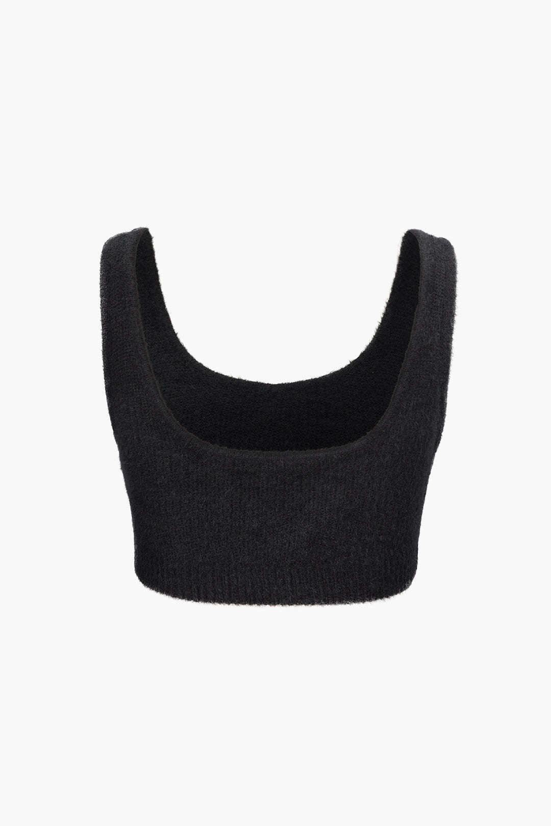 Chic Solid U Neck Knit Tank Top for Y2K Aesthetic and Coquette Style Outfits