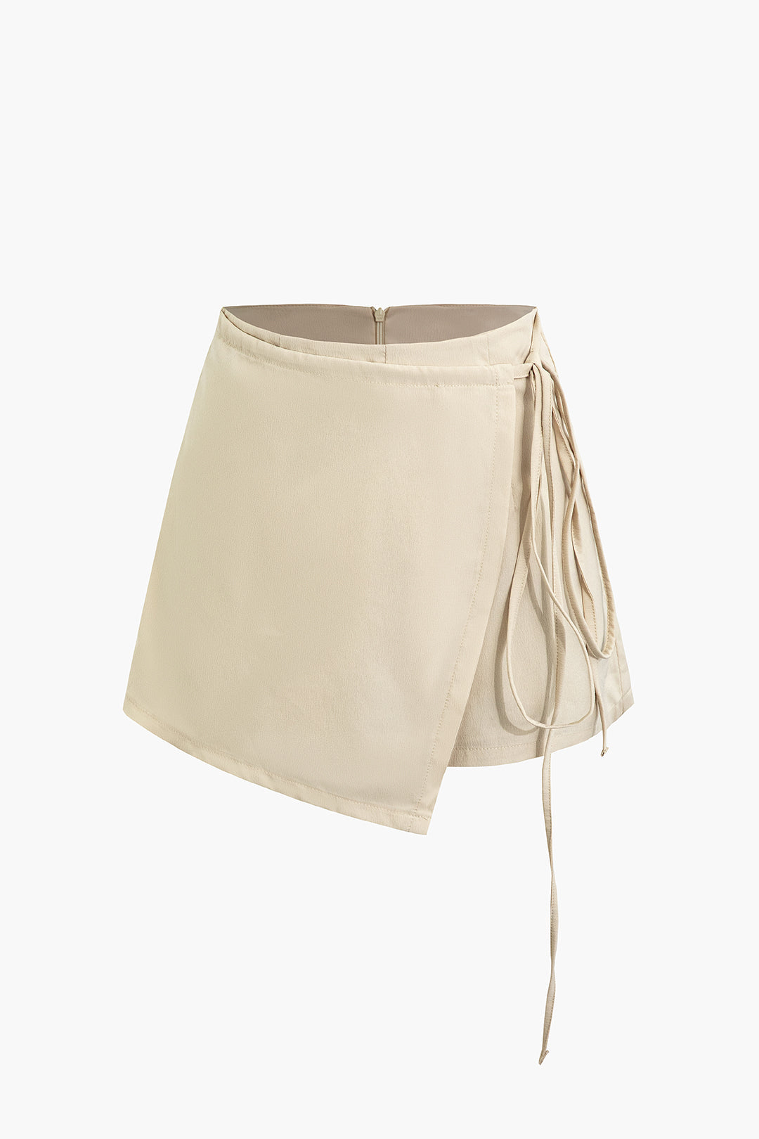 Chic Solid Wrap Tie Side Skort for Y2K Fashion and Coquette Aesthetic Outfits