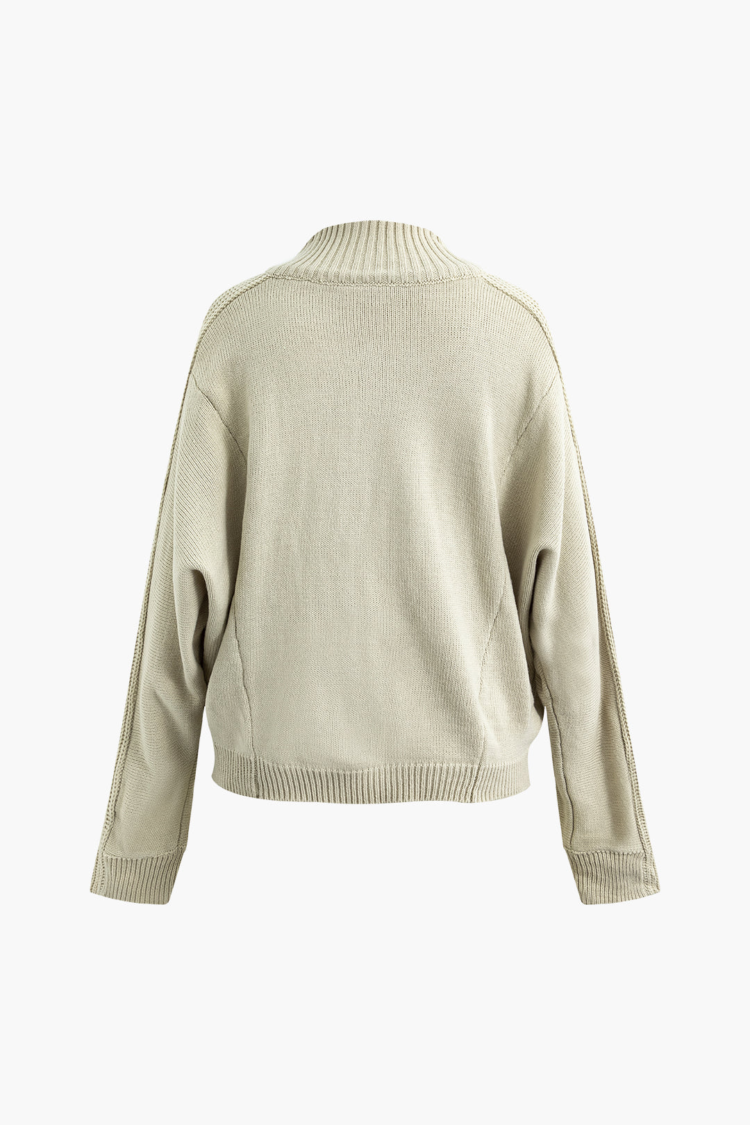 Chic Stand Collar Zip Up Knit Sweater for Y2K Fashion Lovers and Cozy Aesthetic Outfits