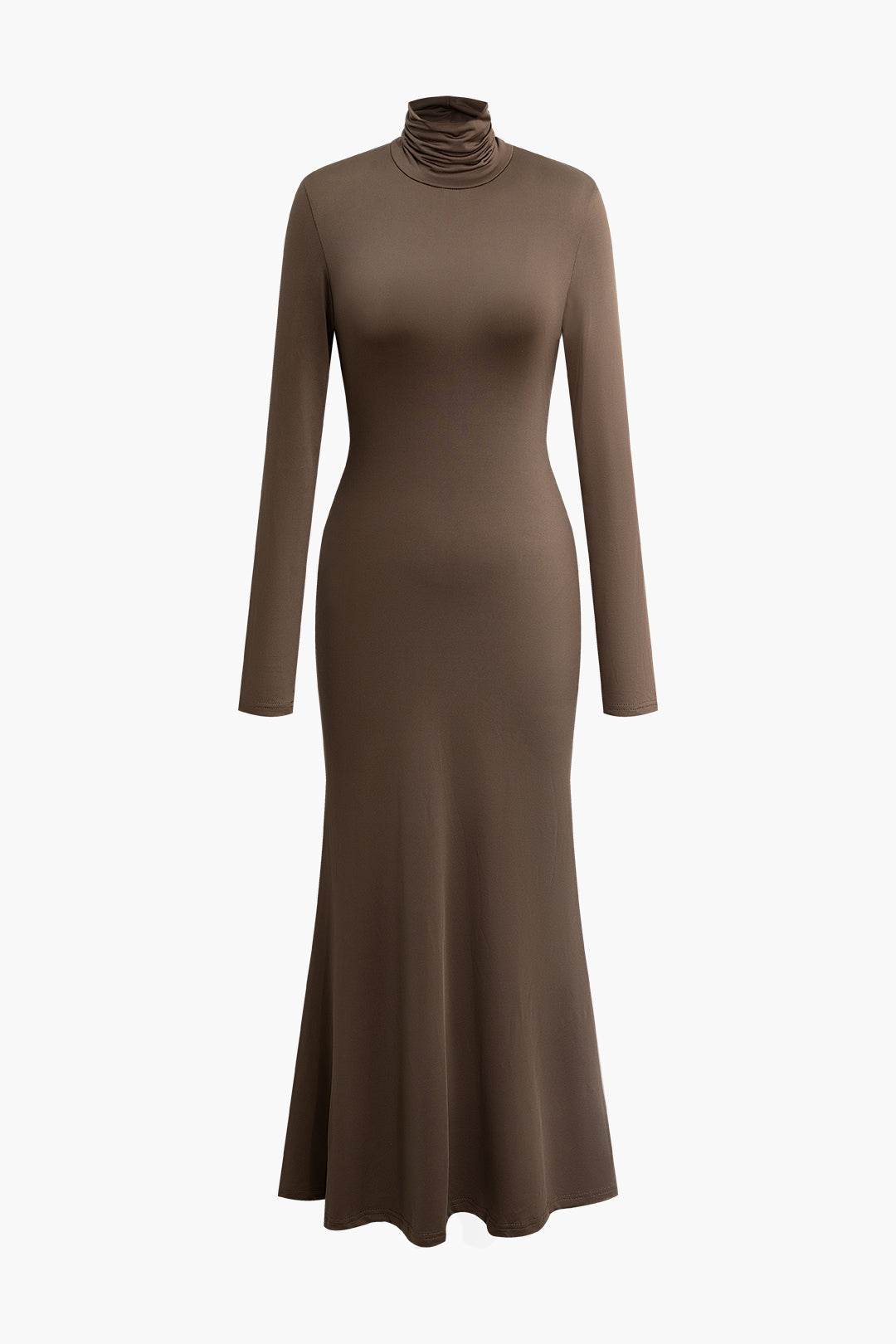 Chic Turtleneck Long Sleeve Maxi Dress for Y2K Fashion Lovers and Coquette Aesthetic