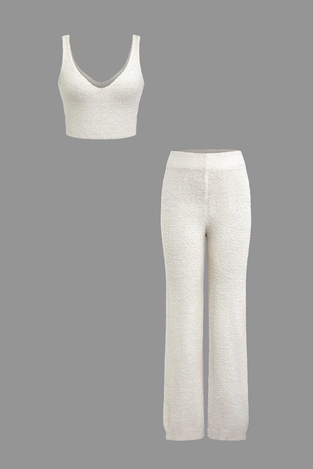 Chic V-Neck Vest and Straight Pants Set for Effortless Y2K Aesthetic Outfits