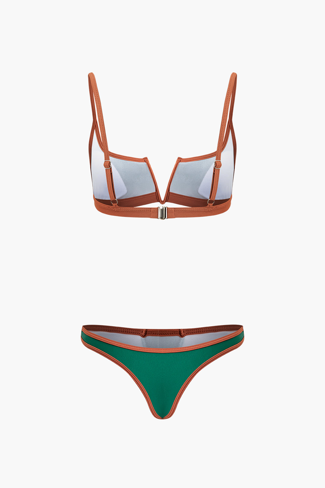 Color Block Y2K Bikini Swimsuit - Trendy Retro Swimwear for Summer Aesthetic Vibes