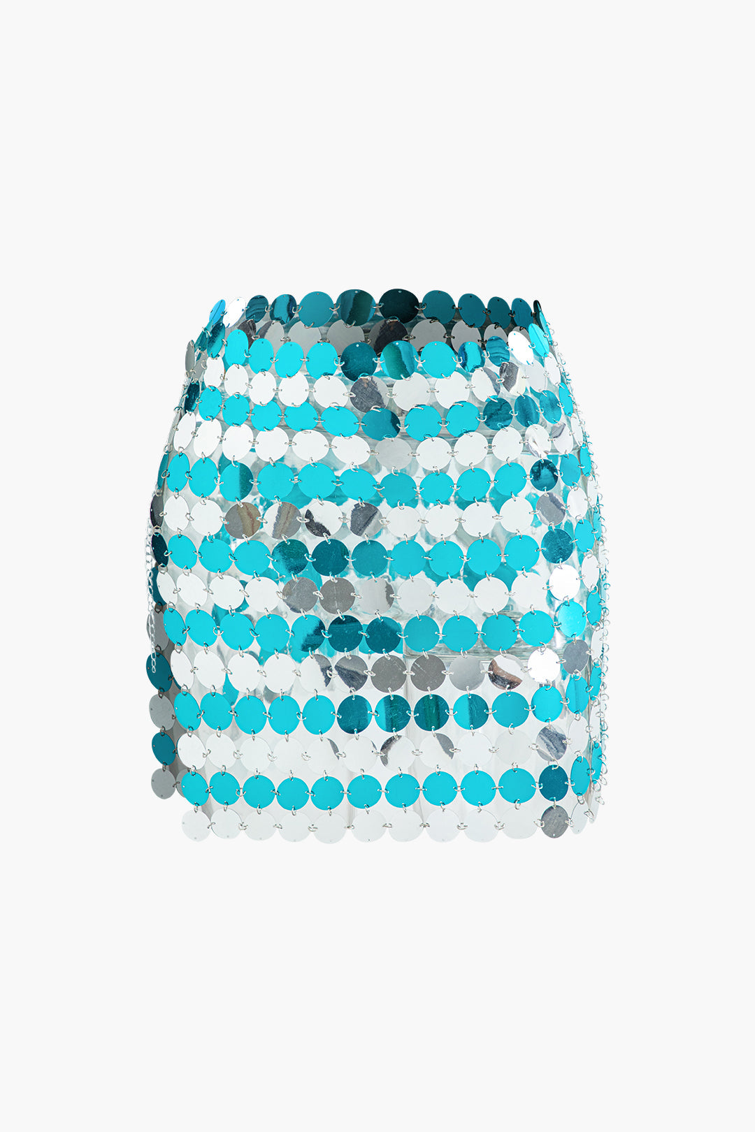 Colorblock Sequin Slit Mini Skirt - Y2K Aesthetic Party Outfit for Trendy Nights